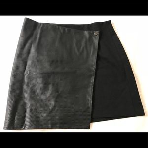 Club Monaco Black Wrap Skirt